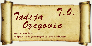 Tadija Ožegović vizit kartica